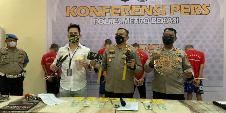 Polsek Cikarang Barat Ringkus Komplotan Curanmor 65 TKP Dalam 2 Bulan