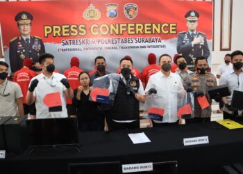 Polrestabes Surabaya Bongkar Sindikat Judi Online