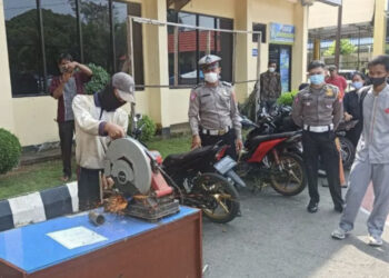 Cegah Balap Liar, 150 Knalpot Sitaan Polisi Dimusnahkan
