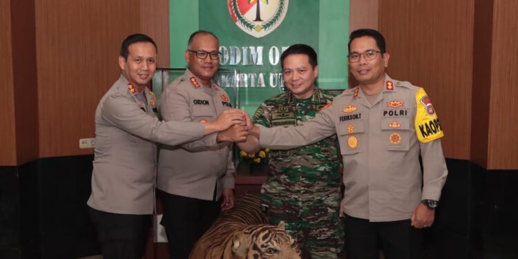 Perkuat Sinergitas, 3 Kapolres ini Kunjungi Makodim 0502/Jakut
