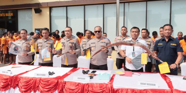 Rilis Ungkap Kasus, Polres Metro Jakarta Utara Pamer Puluhan Penjahat