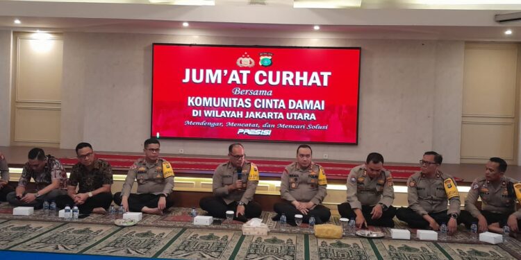 Jaga Kondusifitas, Polres Metro Jakut Gelar Jumat Curhat Bersama Komunitas Cinta Damai
