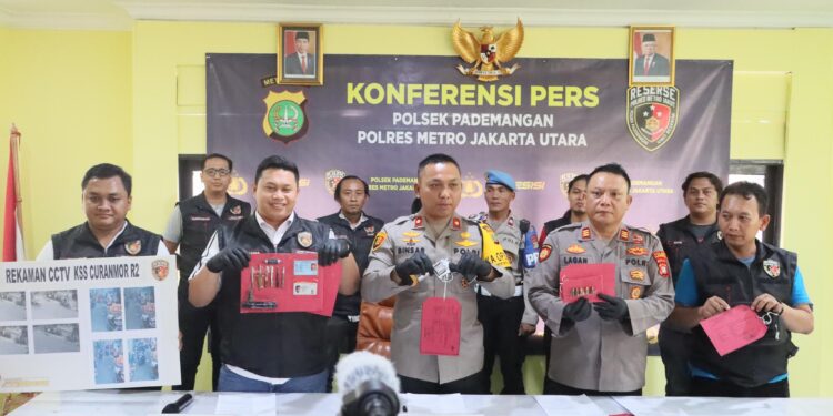 Polsek Pademangan Ringkus Pelaku Curanmor Bersenpi
