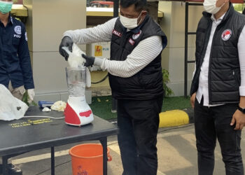 Polres Metro Jakut Blender Barang Bukti Narkoba Bernilai Miliaran Rupiah