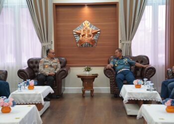 Perkuat Sinergitas, Kapolres Jakut Silaturahmi ke Markas Puspomal