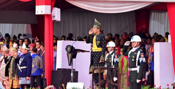 Presiden & Para Menteri Tampilkan Kebhinekaan Budaya pada Harlah Pancasila