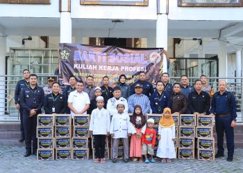 Wakapolres Gresik dan Serdik Sespimmen Semangati Anak Pondok Yatim Raudotul Hikmah