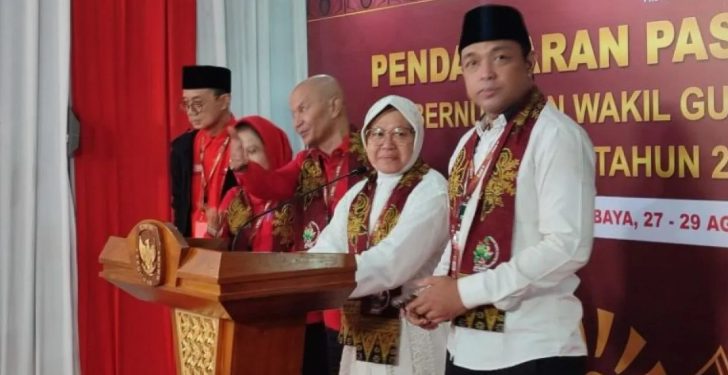 KPU Terima Berkas Pencalonan Tri Rismaharini-Gus Hans