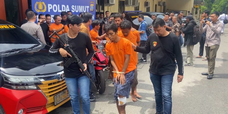 Ringkus 9 Bandit, 3 Orang Dihadiahi Timah Panas Tim URC Polrestabes Medan