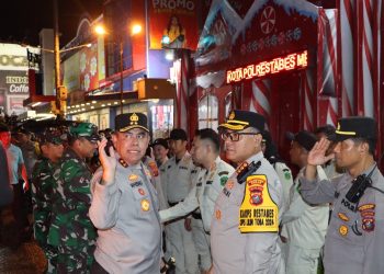 Patroli Gabungan Amankan Malam Misa Natal di Kota Medan