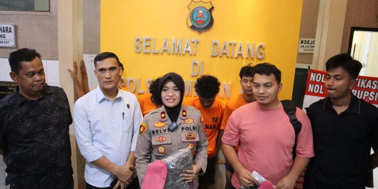 Polsek Medan Kota Tangkap Spesialis Curanmor, 3 Tersangka Dihadiahi Timah Panas