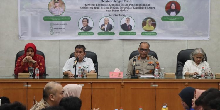 Narsum Dies Natalis FH USU, Kombes Gidion Beberkan Strategi Penanggulan Begal di Kota Medan