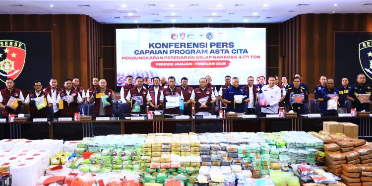 Ungkap Ribuan Kasus, Mabes Polri Tangkap 9.586 Tersangka dan Sita 4.171 Ton Narkotika