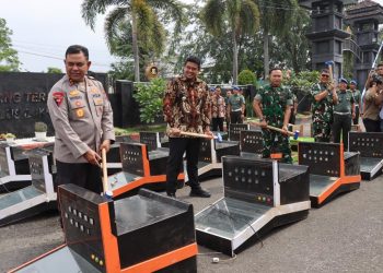 Pomdam I BB Hancurkan Puluhan Mesin Dingdong