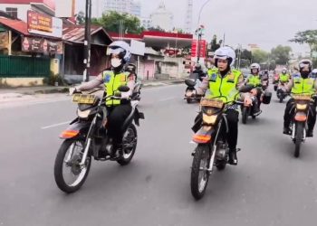 Jaga Kamtibmas, Polrestabes Medan Kerahkan Patroli Polwan Presisi