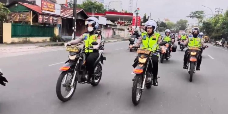 Jaga Kamtibmas, Polrestabes Medan Kerahkan Patroli Polwan Presisi