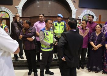 Polrestabes Medan Cek Keamanan Sejumlah Gereja di Malam jelang Paskah 2025