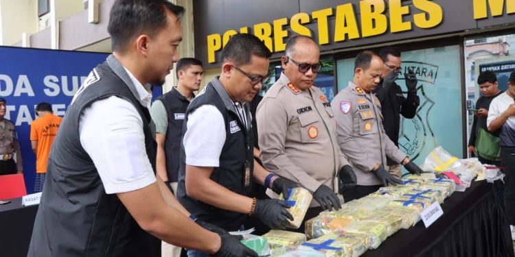 Polrestabes Medan Tangkap Kurir Sabu 22Kg