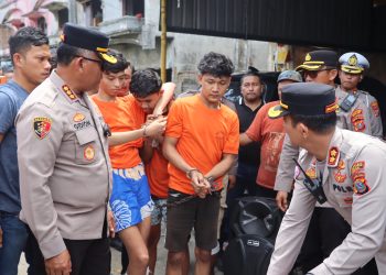 Polsek Sunggal Ringkus 5 Begal di Serbajadi, 2 Dihadiahi Timah Panas