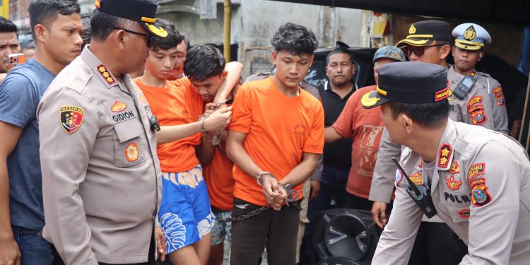Polsek Sunggal Ringkus 5 Begal di Serbajadi, 2 Dihadiahi Timah Panas