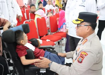Polrestabes Medan ‘Kita Peduli Kita Berbagi’ di Panti Asuhan Bayi Sehat Muhammadiyah