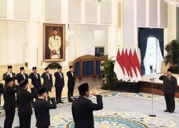 Prabowo Lantik 5 Pejabat baru Kabinet Merah Putih