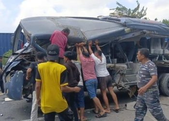 Bus TNI Kecelakaan di Tol Belmera, 12 Tentara Terluka