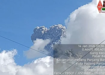 Gunung Marapi Meletus Lontarkan Abu Vulkanik Setinggi 1.600 meter