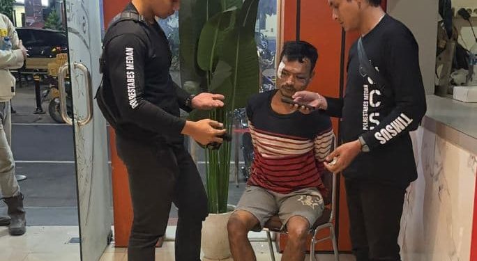 Polisi Amankan Pelaku Curanmor usai Diamuk Massa di Medan Sunggal