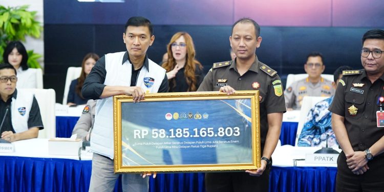Ungkap Judi Online, Bareskrim Polri Serahkan Rp58 Miliar ke Negara