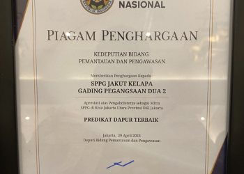 Dapur SPPG Kelapa Gading Raih Predikat Terbaik dari BGN