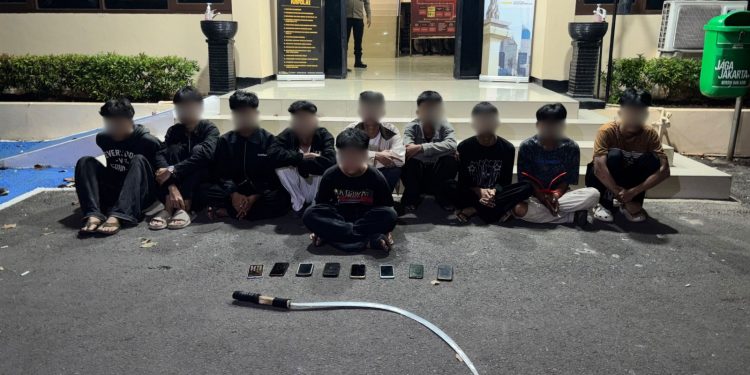 Patroli Gabungan Brimob Amankan 18 Pemuda Diduga Hendak Tawuran di Jaktim